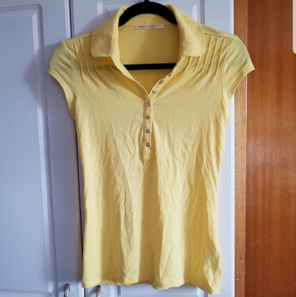Smart Set Tops - ⛱☃️Smart Set vintage Y2K sheer button up/collared short sleeved tee